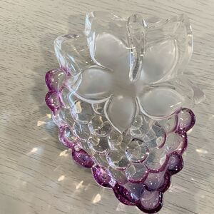 Walther Glass Grape Snack Bowl with Purple Accents